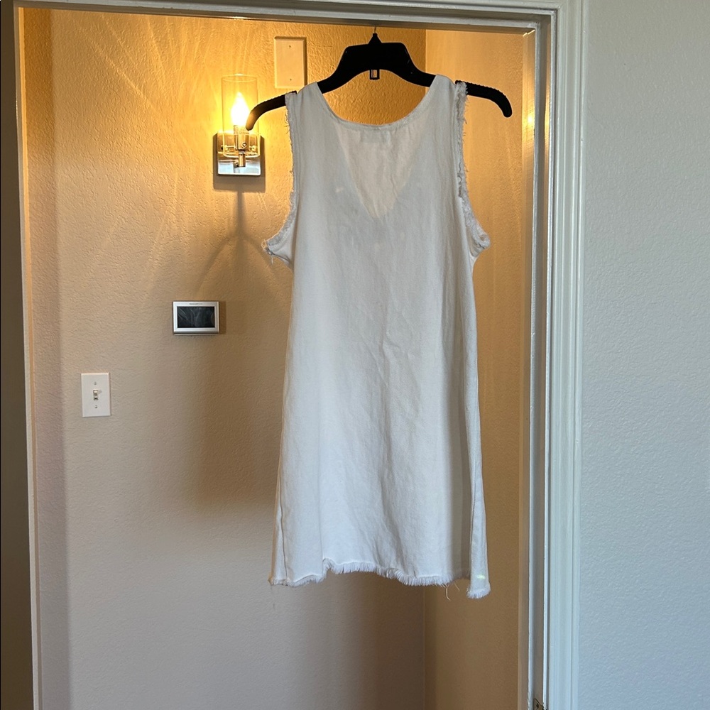 Sage Cream Lace-Up Mini Dress - Picture 2 of 4